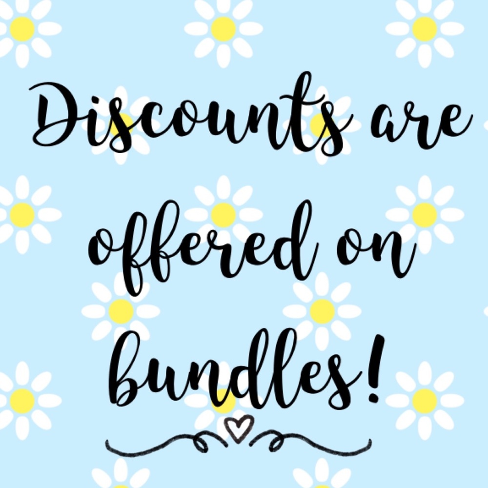 Discounts will be offered on bundles!💸